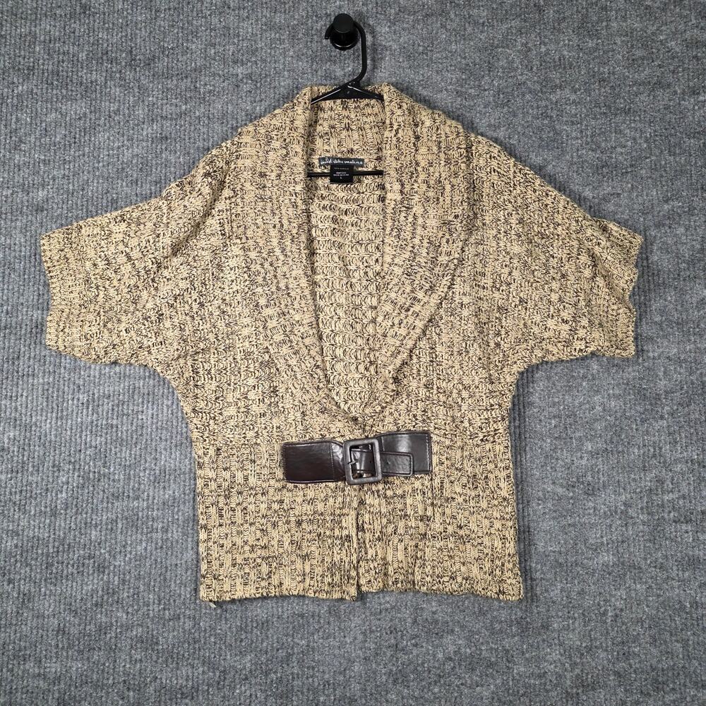 United States Sweaters Belted Cardigan Shawl Collar Chunky Knit L